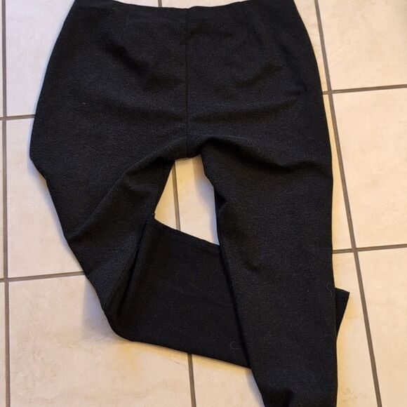 Eileen Fisher Melange Viscose Ponte Pant Charcoal dark grey black size L - Picture 8 of 8
